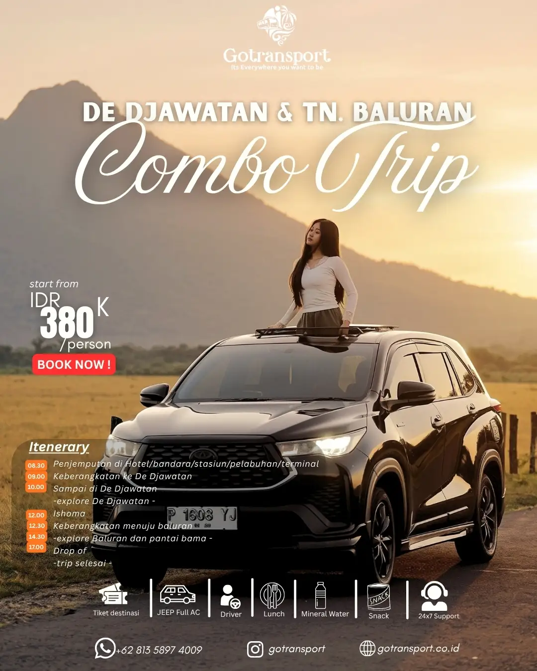 Open Trip Combo De Djawatan & TN Baluran