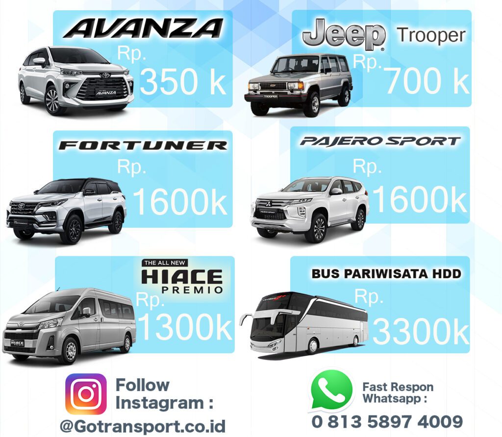 Promo sewa mobil travel murah Banyuwangi.lebaran Idul Fitri 2023